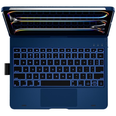 Etui Typecase Flexbook Touch z klawiaturą do iPad Pro 11" M4 2024 / M5 2025 ciemny niebieski