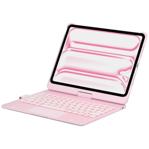 Etui Typecase Flexbook Touch z klawiaturą do iPad Pro 11" M4 2024 / M5 2025 jasno różowy