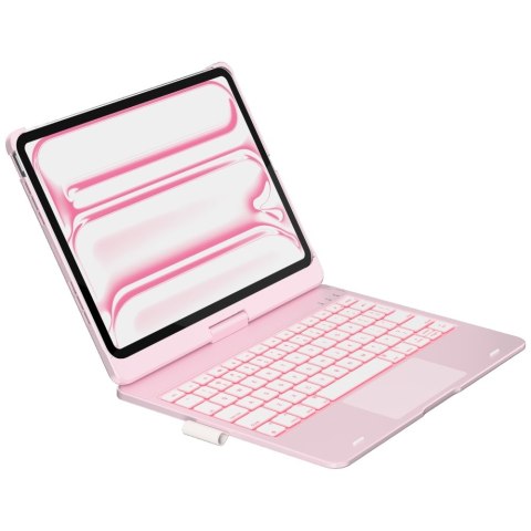 Etui Typecase Flexbook Touch z klawiaturą do iPad Pro 11" M4 2024 / M5 2025 jasno różowy