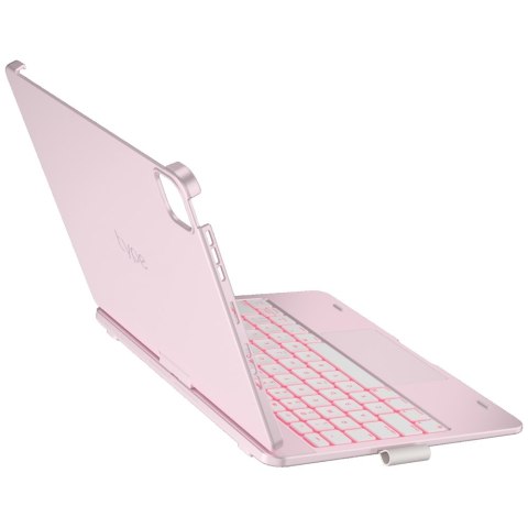 Etui Typecase Flexbook Touch z klawiaturą do iPad Pro 11" M4 2024 / M5 2025 jasno różowy