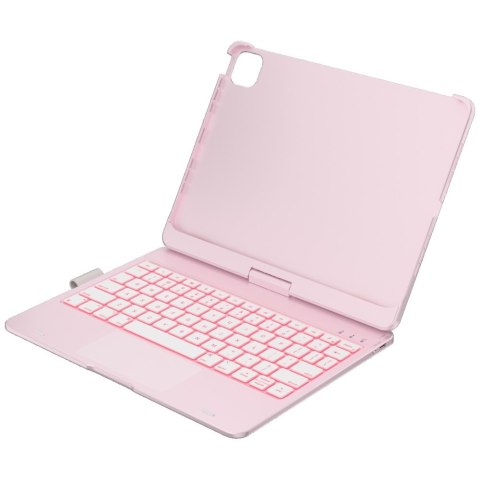 Etui Typecase Flexbook Touch z klawiaturą do iPad Pro 11" M4 2024 / M5 2025 jasno różowy