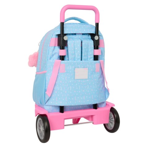 Torba szkolna z kółkami BlackFit8 Smile Niebieski Różowy 33 x 45 x 22 cm