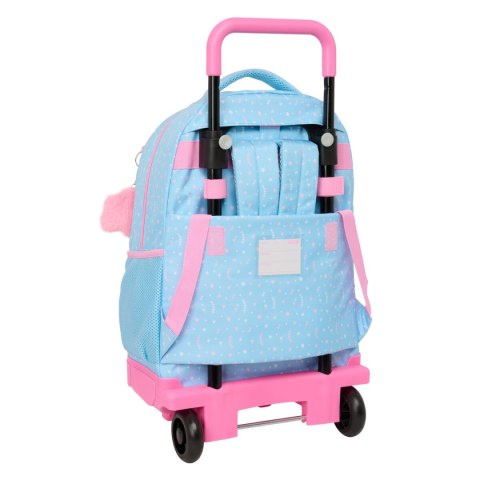 Torba szkolna z kółkami BlackFit8 Smile Niebieski Różowy 33 x 45 x 22 cm