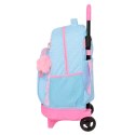 Torba szkolna z kółkami BlackFit8 Smile Niebieski Różowy 33 x 45 x 22 cm
