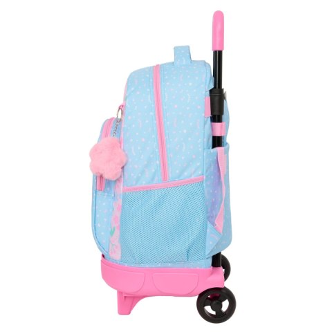 Torba szkolna z kółkami BlackFit8 Smile Niebieski Różowy 33 x 45 x 22 cm