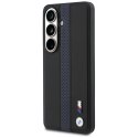 Etui BMW Perforated Stripe Logo MagSafe do Samsung Galaxy S26 niebieski