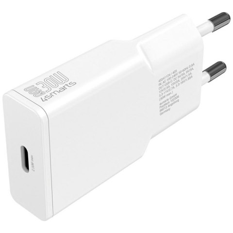 Ładowarka sieciowa 4smarts PDPlug Slim 30W GaN USB-C biały