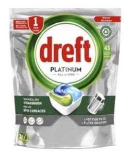 Dreft Platinum All in One Kapsułki do Zmywarki 43 szt.