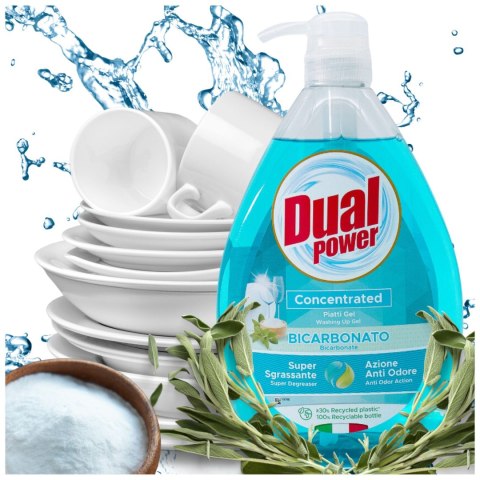 Dual Power Bicarbonato Płyn do Mycia Naczyń z Sodą Oczyszczoną 1 l
