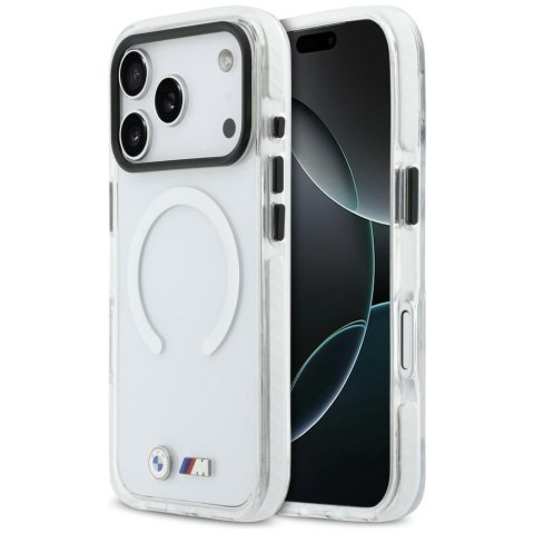 Etui BMW M IML Shockproof Metal Logos MagSafe do iPhone 17 Pro Max / 18 Pro Max przezroczysty