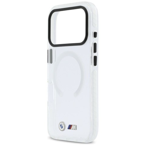 Etui BMW M IML Shockproof Metal Logos MagSafe do iPhone 17 Pro Max / 18 Pro Max przezroczysty