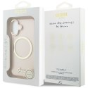 Etui Guess IML Script Metal MagSafe do iPhone 17 różowy