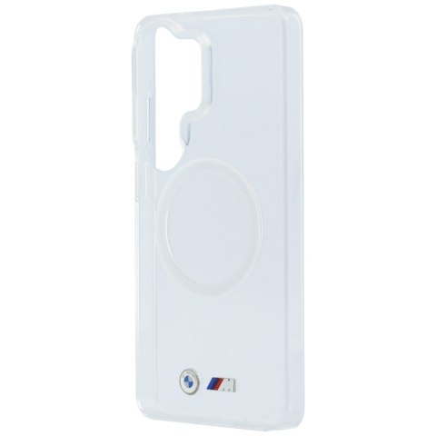 Etui BMW IML Shockproof Metal Logo MagSafe do Samsung Galaxy S26 Ultra przezroczysty