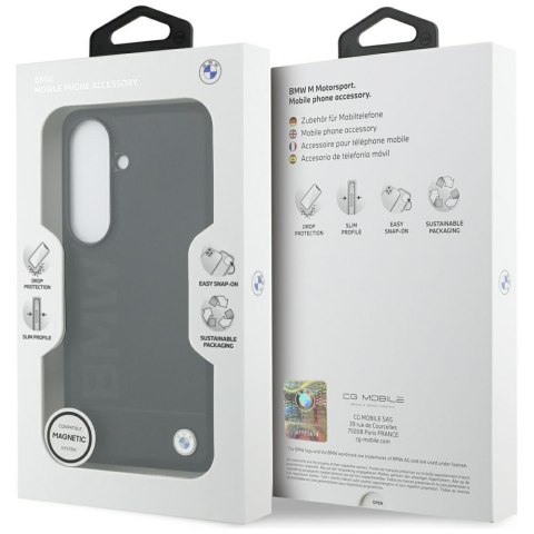 Etui BMW Leather Hot Stamp MagSafe do Samsung Galaxy S26+ czarny