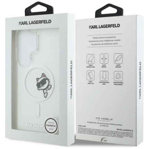 Etui Karl Lagerfeld IML Peekaboo Choupette MagSafe do Samsung Galaxy S26 Ultra przezroczysty