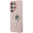 Etui Karl Lagerfeld IML Peekaboo Choupette MagSafe do Samsung Galaxy S26 Ultra różowy