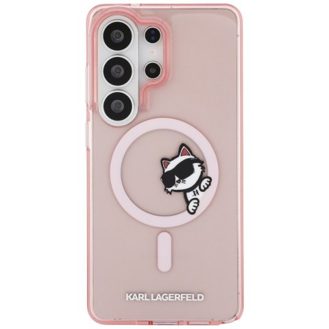 Etui Karl Lagerfeld IML Peekaboo Choupette MagSafe do Samsung Galaxy S26 Ultra różowy