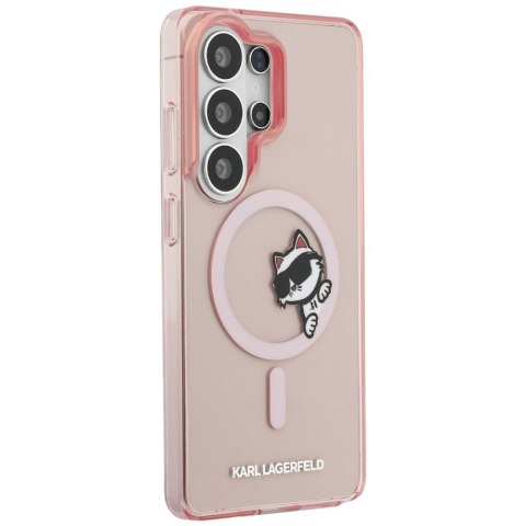 Etui Karl Lagerfeld IML Peekaboo Choupette MagSafe do Samsung Galaxy S26 Ultra różowy