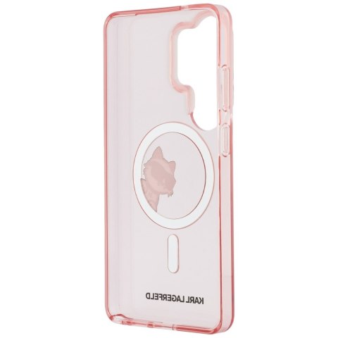 Etui Karl Lagerfeld IML Peekaboo Choupette MagSafe do Samsung Galaxy S26 Ultra różowy