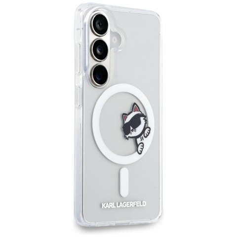 Etui Karl Lagerfeld IML Peekaboo Choupette MagSafe do Samsung Galaxy S26 przezroczysty