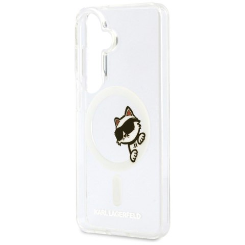 Etui Karl Lagerfeld IML Peekaboo Choupette MagSafe do Samsung Galaxy S26 przezroczysty