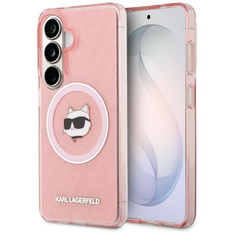 Etui Karl Lagerfeld IML Repeated Choupette MagSafe do Samsung Galaxy S26+ różowy