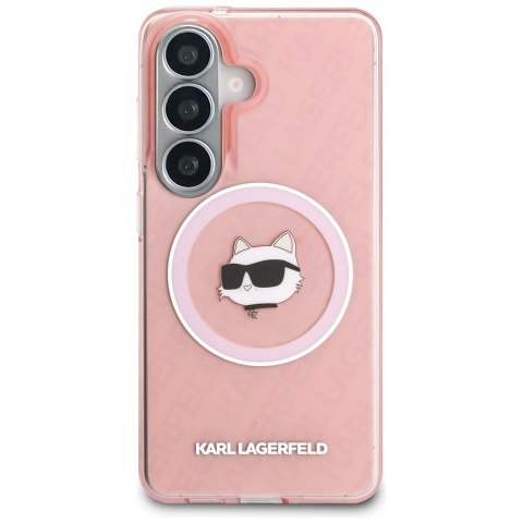 Etui Karl Lagerfeld IML Repeated Choupette MagSafe do Samsung Galaxy S26+ różowy