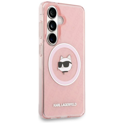 Etui Karl Lagerfeld IML Repeated Choupette MagSafe do Samsung Galaxy S26+ różowy