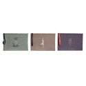 Neseser DKD Home Decor Brązowy Kolor Zielony Bordeaux (3 Sztuk)