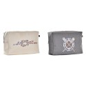 Neseser DKD Home Decor Biały Szary (2 Sztuk)