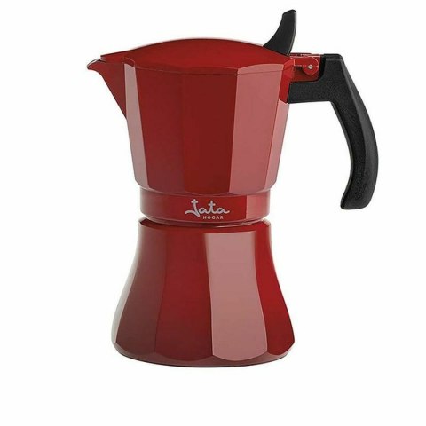 Włoska Kafeterka JATA Cafetera de inducción roja vulcano Czerwony Aluminium 6 Kubki (1 Sztuk)