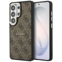 Etui Guess 4G Embossed Ring MagSafe do Samsung Galaxy S26 Ultra brązowy
