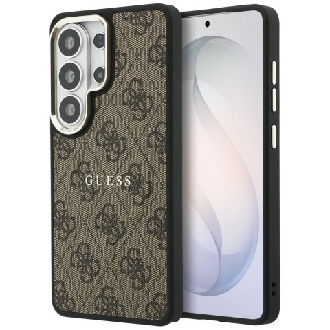 Etui Guess 4G Embossed Ring MagSafe do Samsung Galaxy S26 Ultra brązowy