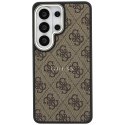 Etui Guess 4G Embossed Ring MagSafe do Samsung Galaxy S26 Ultra brązowy