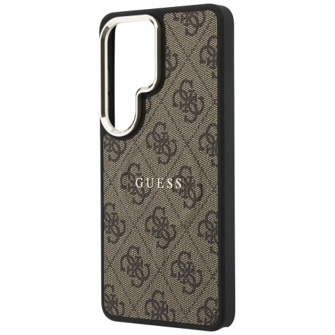 Etui Guess 4G Embossed Ring MagSafe do Samsung Galaxy S26 Ultra brązowy