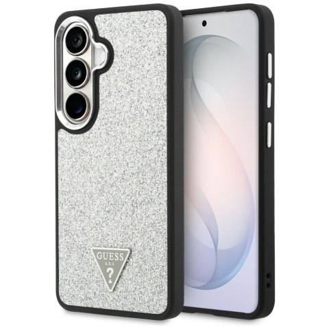 Etui Guess Fixed Glitter Triangle MagSafe do Samsung Galaxy S26 srebrny