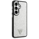 Etui Guess Fixed Glitter Triangle MagSafe do Samsung Galaxy S26 srebrny