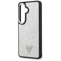 Etui Guess Fixed Glitter Triangle MagSafe do Samsung Galaxy S26 srebrny