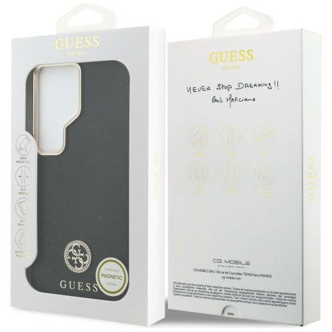 Etui Guess Rhinestone Round Logo MagSafe do Samsung Galaxy S26 Ultra czarny