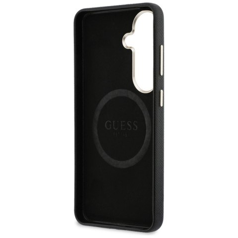 Etui Guess Rhinestone Round Logo MagSafe do Samsung Galaxy S26 czarny
