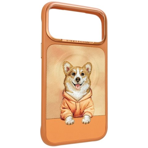 Etui Nimmy Gentle Pets Series Dog MagSafe do iPhone 17 Pro Max pomarańczowy