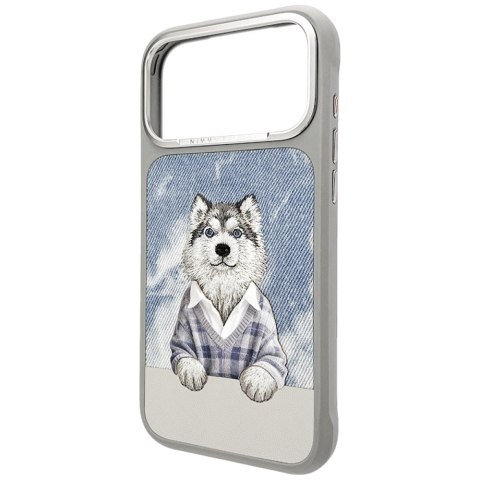 Etui Nimmy Gentle Pets Series Dog MagSafe do iPhone 17 Pro Max szary