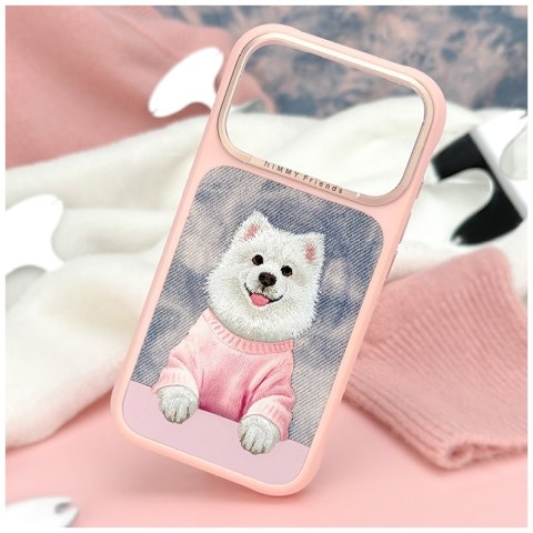 Etui Nimmy Gentle Pets Series Dog MagSafe do iPhone 17 Pro różowy