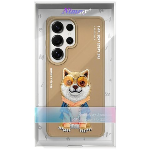 Etui Nimmy Glasses Cool Dog do Samsung Galaxy S26 Ultra beżowy