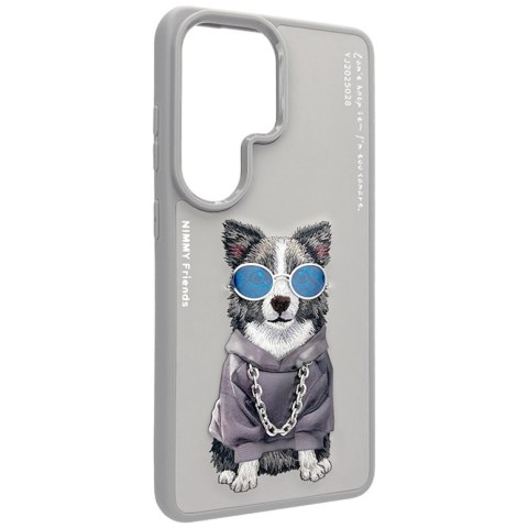 Etui Nimmy Glasses Cool Dog do Samsung Galaxy S26 Ultra szary