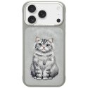 Etui Nimmy Lucky Fashion Cat MagSafe do iPhone 17 Pro Max szary