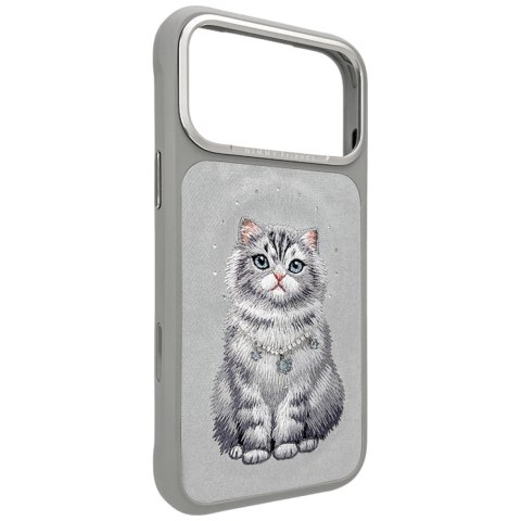 Etui Nimmy Lucky Fashion Cat MagSafe do iPhone 17 Pro Max szary