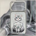 Etui Nimmy Lucky Fashion Cat MagSafe do iPhone 17 Pro Max szary