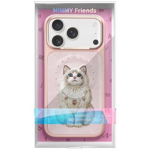 Etui Nimmy Lucky Fashion Cat MagSafe do iPhone 17 Pro różowy