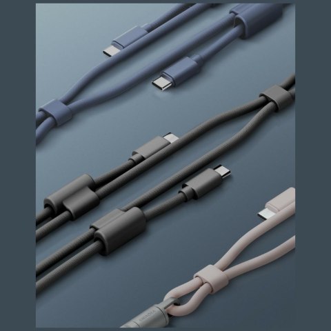 Kabel ENERGEA Lasso Lanyard smycz na telefon USB-C - USB-C 1.5m 240W piaskowy